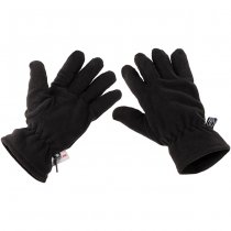 MFH Fleece Gloves 3M Thinsulate - Black - L