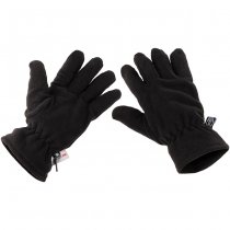 MFH Fleece Gloves 3M Thinsulate - Black - 2XL