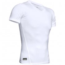 Under Armour Mens Tactical HeatGear Compression V-Neck T-Shirt - White - M