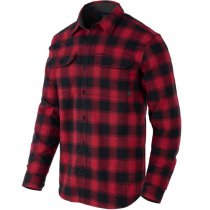 Helikon Greyman Shirt Nylon Sorona Blend - Coral Crimson Checkered