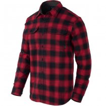 Helikon Greyman Shirt Nylon Sorona Blend - Coral Crimson Checkered - S