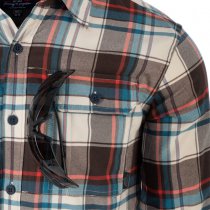 Helikon Greyman Shirt Nylon Sorona Blend - Coral Crimson Checkered - M