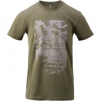 Helikon T-Shirt Adventure Is Out There - Olive Green - S